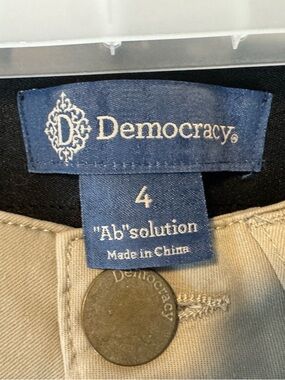 Democracy Navy and Beige Waistband Detail Pants